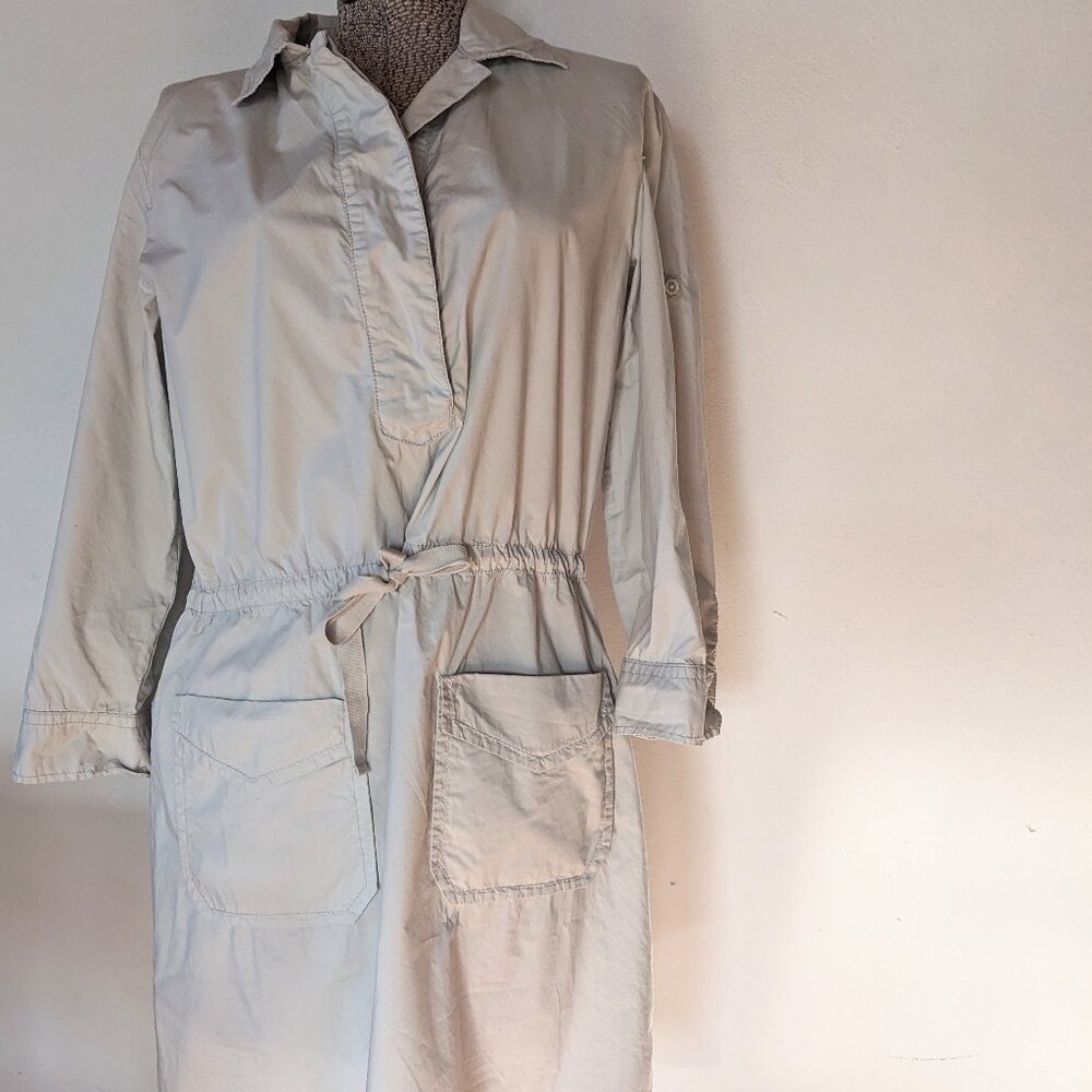 J.Crew Utility Shirt Dress - Grey, Size Small - Classic & Casual 100% Cotton